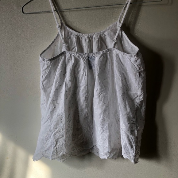 3 for $20❤️Sigrid Olsen Sleepwear White Pajama Top Embroidered 100% Cotton XS - Picture 3 of 7